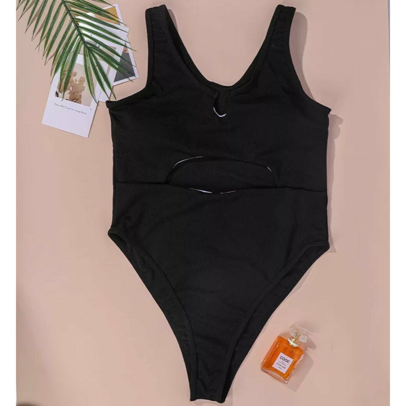 Parker Ribbed One Piece Swimsuit - Black