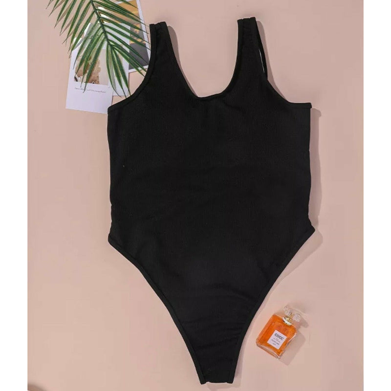 Parker Ribbed One Piece Swimsuit - Black